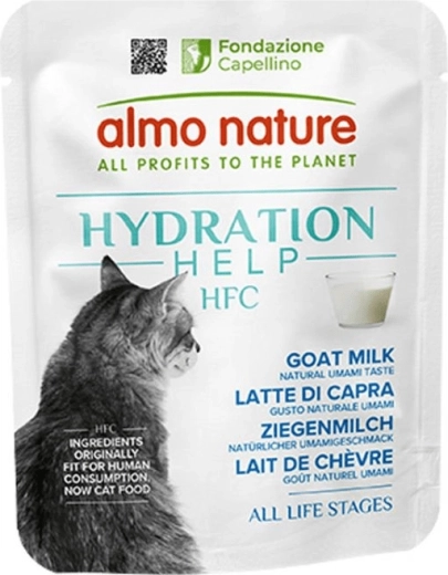 Almo Nature HFC Hydratation Help kozie mleko dla kotów 50 g
