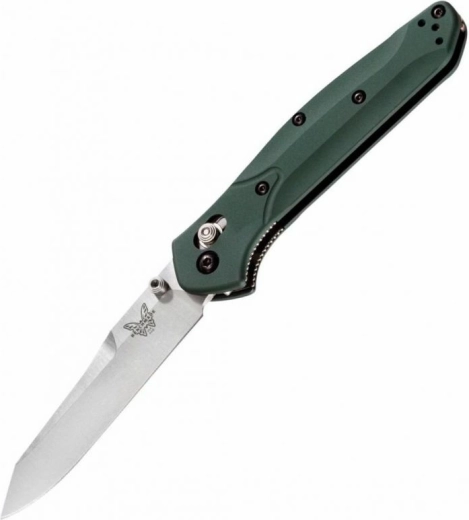 Benchmade 940 Osborne, odwrócone tanto, nóż składany 8,6 cm, zielone aluminium