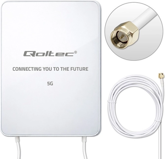 Kierunkowa zewnętrzna antena 5G LTE 16 dBi ze złączem SMA (3300–3800 MHz), kabel 3 m, IP67