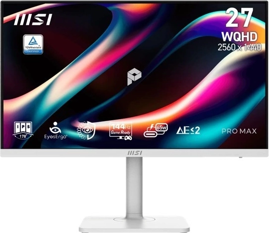 MSI pro max 271qphw 27" biały monitor WQHD 144 Hz