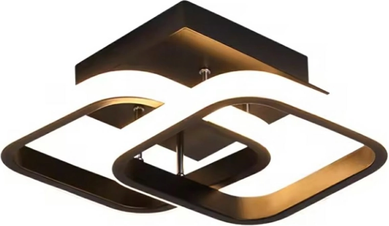 Modernistyczna wisząca lampa LED czarna