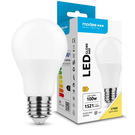 LED żarówka Globe A60 13,8 W E27 2700K 1521 lm 360°