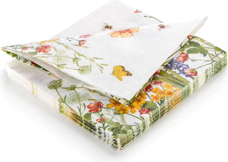 Papierowe serwetki Meadow 33 × 33 cm, 3-warstwowe, 20 szt.
