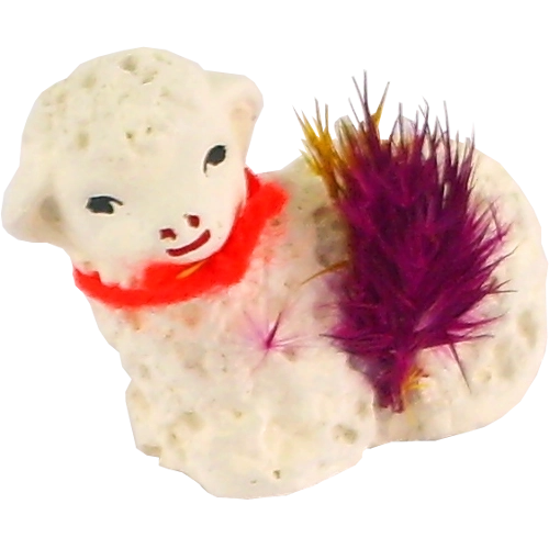 Leżący wielkanocny baranek 4,5 × 2,5 × 4 cm