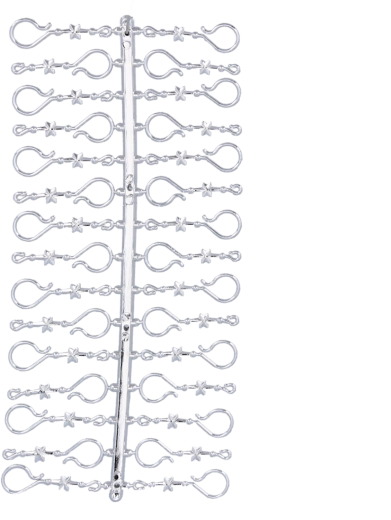 Zestaw 30 srebrnych haczyków do ozdób choinkowych