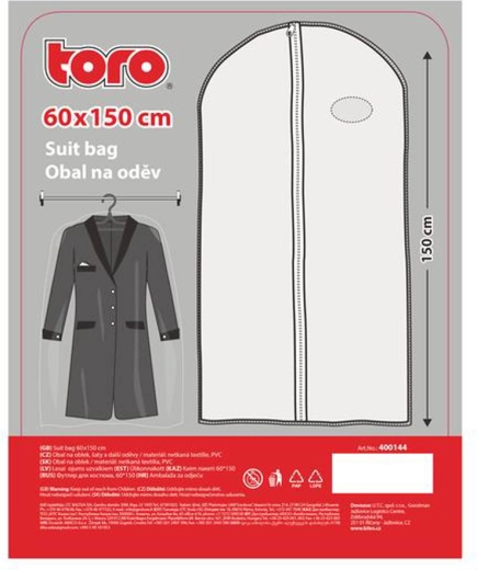 Ochronny pokrowiec na garnitur 150 × 60 cm z włókniny