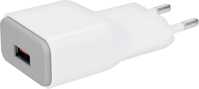 Solight USB adapter do ładowania z szybkim ładowaniem Qualcomm (1× USB-A), biało-szary