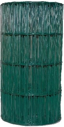 Zielona spawana siatka ogrodowa 100 × 50 mm, wysokość 80 cm, drut 2,2 mm, 15 m