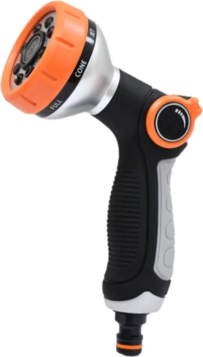 Pistolet zraszający z 8 funkcjami, metalowy soft