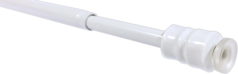 Witrażowa teleskopowa tyczka z przyssawkami, biała (56–90 cm)