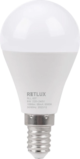 Żarówka LED Retlux mini globe E14 8 W 6500 K