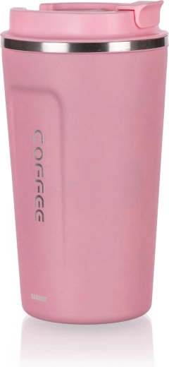 Kubek termiczny ARTY 450 ml różowy nierdzewny