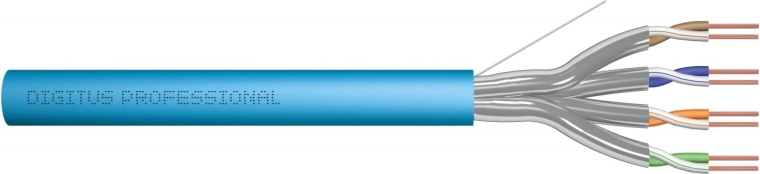 Kabel instalacyjny danych kat. 6A U/FTP, LSOH, AWG 23/1, 50 m, jasnoniebieski