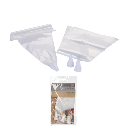 Zestaw cukierniczych rękawów i końcówek dekoracyjnych LA CUCINA