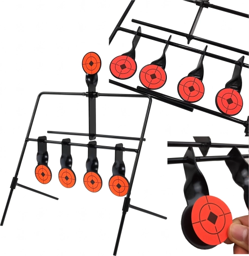 stalowa tarcza strzelecka z automatycznym resetem, 5 celów