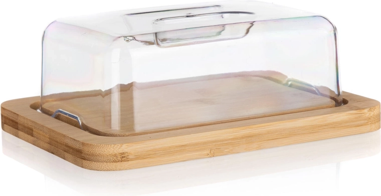 Maselniczka z bambusa i akrylu BRILLANTE 20 × 15 × 7,5 cm