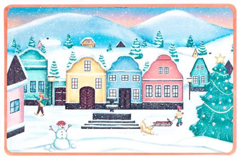 Świąteczna podkładka Wieś, plastik 28,5 × 44 cm