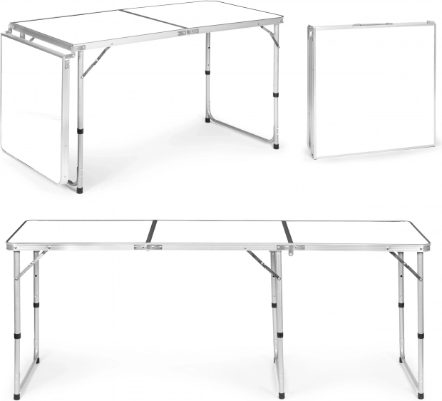 MultiGarden składany stół kempingowy 180 × 60 cm, biały