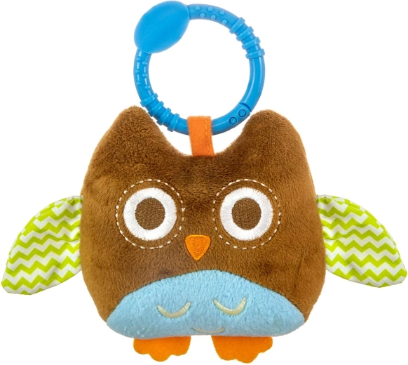 Pluszowa zawieszana sówka Happy owl brązowa