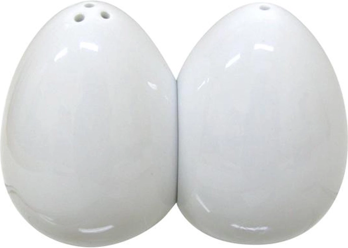 Solniczka i pieprzniczka ceramiczna, biała TORO