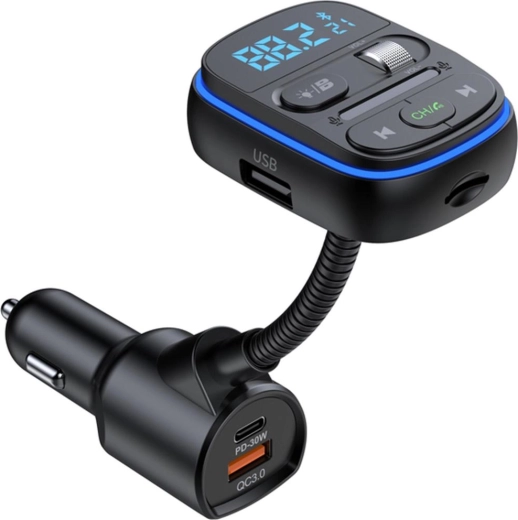Sencor Bluetoothowy transmiter FM do samochodu z szybkim ładowaniem PD i QC 3.0