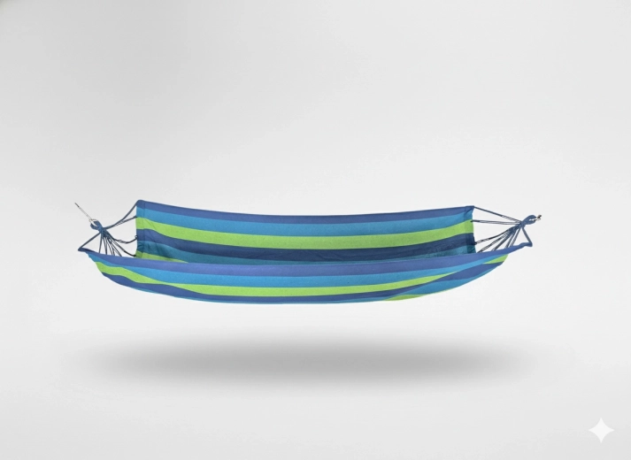 Wisząca hamak 200 × 100 cm niebieskie pasy