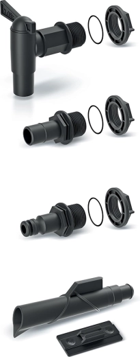 Zestaw akcesoriów do beczek na deszczówkę ICANSET 4 (5 elementów)