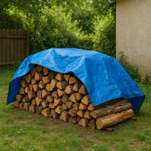 Uniwersalna plandeka PE 5 × 4 m, 50 g/m², niebieska, UV 3%