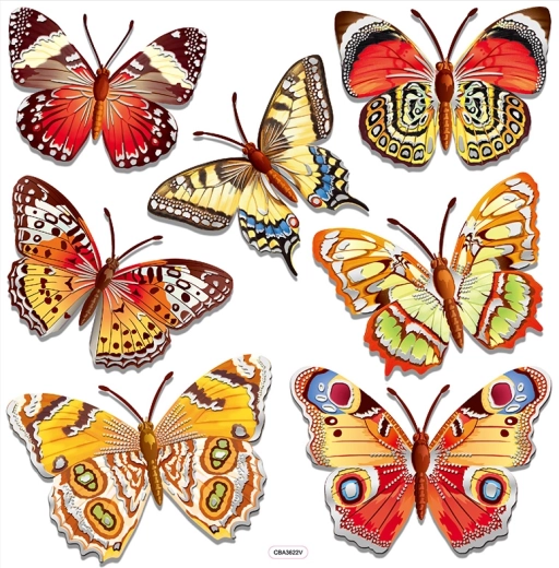 Dekoracyjne trójwymiarowe naklejki na ścianę – motyle