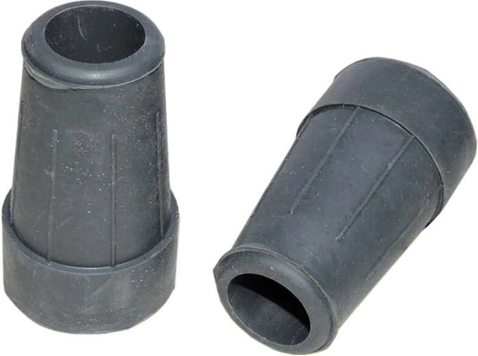 Gumowe nakładki na laski i kule, średnica 18 mm, szare, zestaw 4 szt.