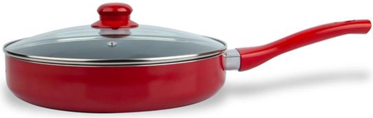 Głęboka patelnia z pokrywką 28 cm Kitchisimo, nieprzywierająca powłoka