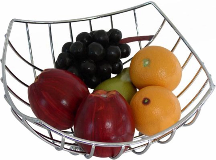 Misa na owoce z chromowanego metalu 24 × 24 × 10,5 cm