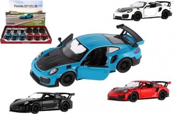 Model samochodu Porsche 911 GT2 RS metalowy/plastikowy 13 cm z naciąganiem