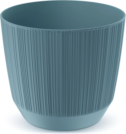 Plastowa doniczka Ryfo 16,8 cm – skandynawski niebieski