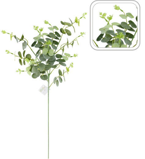 Sztuczna gałązka eukaliptusa 61 cm zielona