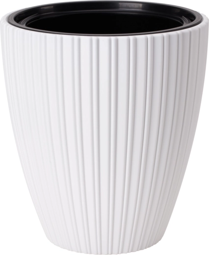 Donica MIKA 30 cm biała z wkładem