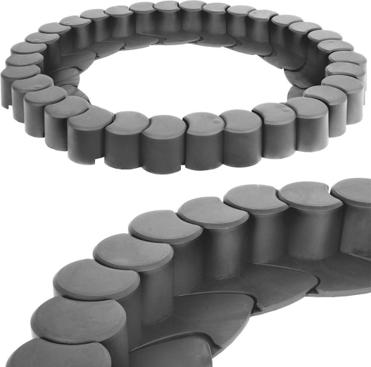 Ogródowa palisada grafitowa 4,1 m, 32 elementy