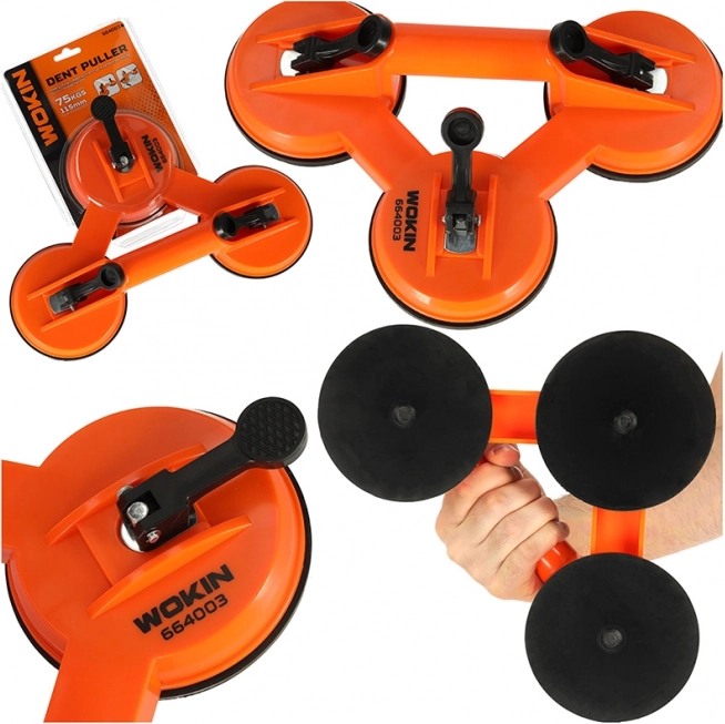 Potrójna przyssawka próżniowa do szkła i płytek 75 kg WOKIN