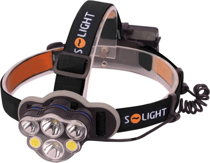 Solight ładowana latarka czołowa LED 550 lm