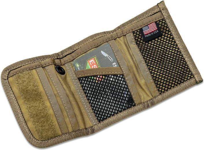 ESEE portfel Tri‑Fold Desert Tan z Cordury z blokadą RFID