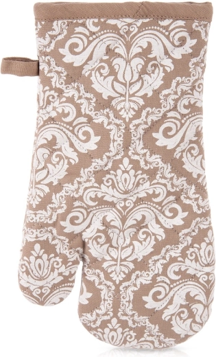 Bawełniana rękawica kuchenna z magnesem, beżowa, 32 cm