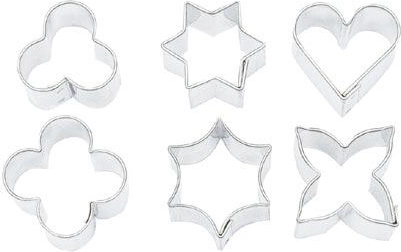 Zestaw wykrawaczy do ciastek – znaki karciane, 6 szt.