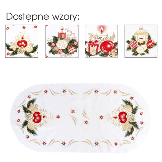Świąteczna dekoracyjna serweta/ściereczka Boże Narodzenie (30 × 50 cm) – zestaw 3 szt.
