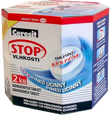 Wkład do pochłaniacza wilgoci CERESIT AERO 360 – 2× 450 g tabletka