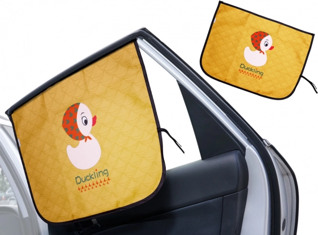 Magnetyczna osłona przeciwsłoneczna na okno samochodu z motywem kaczuszki