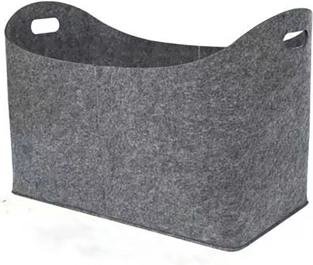 Kosz na drewno opałowe z filcu 55 × 30 × 40 cm, szary
