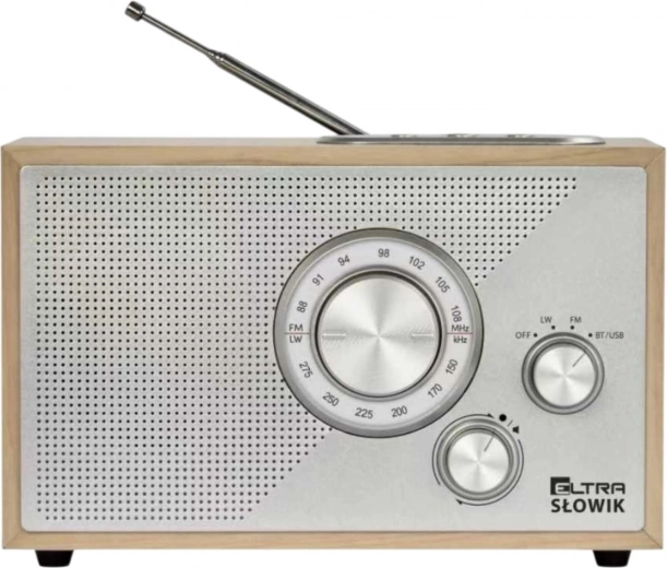 Radio OR Słowik z USB i Bluetooth, jasnobrązowe