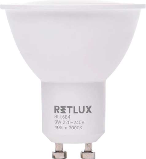 Żarówka LED Retlux GU10 3 W, ciepła biel