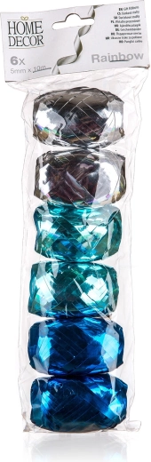 Wstążka do wiązania Rainbow 10 m, mix kolorów, 6 szt.