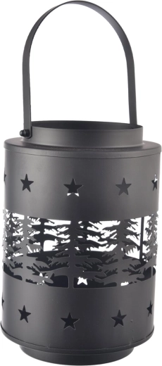 Metalowy świecznik bożonarodzeniowy XMAS czarny 26 cm